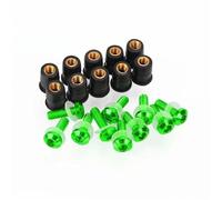 Simple à Installer Kit De 10 Vis De Pare-Brise M5 pour Suzuki pour V-Strom pour DL650 2004-2024(Green)