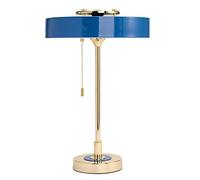 Simple American Table Lamp Hotel Living Room Creative Personality Table Lamp Bedroom Bedside Lamp Push Button Switch for Living Room Office Family (Color : C) (Blue)