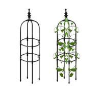 Simple Assembly Flower Stand - U-Type Metal Trellis, Balcony & Lawn Style, 35.43 to 59 inch Dimensions + Modular DIY Build, High Grade Synthetic Resin Housing- for Vegetables & Ivy