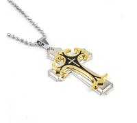 Simple Autoritaire Mode Hip-hop Tendance Punk Croix Collier Trois Couches De Haute Qualité Boutique Accessoires De Bijoux pour Hommes