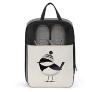 Simple Bird Sac à chaussures noir et blanc pour voyage usage quotidien Sac de rangement anti-poussière Pochette de rangement pour chaussures de golf