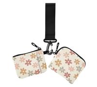 Simple Blooms Lot de 2 porte-monnaie colorés pour femme avec dragonne