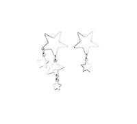Simple Boucles d'oreilles asymétriques étoiles tempérament Creux Cadeau pour Les Femmes Argent créatif et utileLa Mode ingénieuse