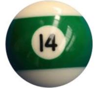 Simple - Boule de billard de remplacement Aramith "Premier" - Numéro 14 en 57,2mm