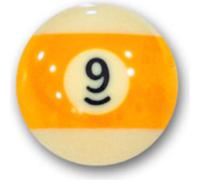 Simple - Boule de billard de remplacement Aramith "Premier" - Numéro 9 en 57,2mm