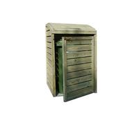 Solid Cache-poubelle simple en bois de pin traité 75 x 92 x 95 cm - S751LD