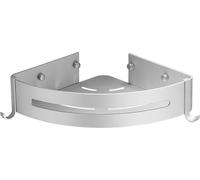 Simple couche d'argent salle de bain étagère d'angle panier triangle rack organisateur de douche savon panier salle de bain triangle rack de l'espace en aluminium