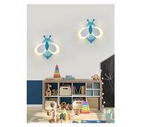 Simple Decorative Wall Lamp Creative Children's Room Wall Light Nordic Bedroom Bedside Led Lights Modern Bathroom Mirror Lamps (Color : Blue) (Pink)
