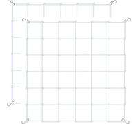 Simple Deluxe Lot de 2 Filets de Treillis élastiques pour Plantes grimpantes de 10,2 x 1,2 m, avec Crochets, Support hydroponique Flexible pour Tente de Culture, Jardinage, Plantes grimpantes, Blanc