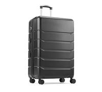 Simple Deluxe Valise Rigide de 71,1 cm, Valise avec Double Roues pivotantes et Serrure TSA, Coque Rigide, Extensible et léger, Noir, 71.12 cm, Double roulettes pivotantes et Serrure TSA, Valise à