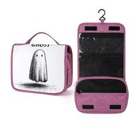 Simple Doodle of Ghost Trousse de toilette de voyage pour femme, organisateur de maquillage à suspendre avec crochet pour shampooing