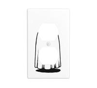 Simple Doodle of The Ghost Outlet Cover Light Switch Cover Decorative 1 Gang Wall Plate for Kitchen Room Bathroom Size 7x11.4cm