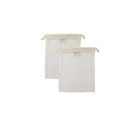 Simple Ecology Lot de 2 sacs à linge en maille de coton biologique ; sacs à laver en machine pour linge délicat, lingerie et vêtements, petit lot de 2