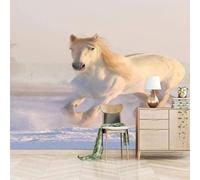Simple En Relief Animaux Chevaux Art Papier Peint 3d Moderne Soie Texturée Haut De Gamme IdéAl Pour Le Salon Et La Chambre à Coucher-250cm×170cm