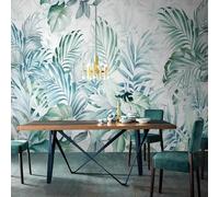 Simple En Relief Dessiné À La Main Vert Plantes Papier Peint 3d Moderne Soie Texturée Haut De Gamme IdéAl Pour Le Salon Et La Chambre à Coucher-250cm×170cm