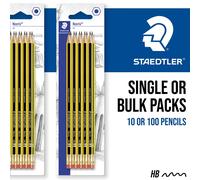 Simple & en Vrac Paquets Staedtler 122 Noris Graphite Crayons Avec Gomme Tip -