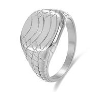 Simple et élégant motif serpent sceau en acier inoxydable Bague en acier titane Bague en or 18 carats