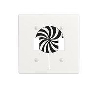 Simple et minimaliste Candy Double Gang Toggle Plaque murale Interrupteur Décor Taille standard - 11,4 x 11,4 cm