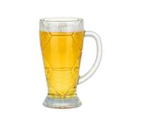Simple, exquis, pratique et super grand verre résistant à la chaleur tasse à large ouverture avec poignée - Coupe football - 600 ml