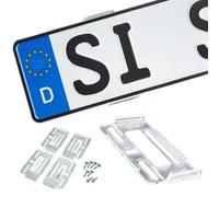 Simple-Fix Support de Plaque d'immatriculation Universel sans Cadre Simple-Fix (Transparent)