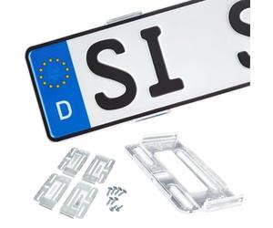 Simple-Fix Support de Plaque d'immatriculation Universel sans Cadre Simple-Fix (Transparent)