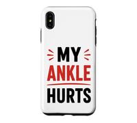 Simple Funny Gym Workout Quote My Ankle Hurts Coque pour iPhone XS Max