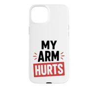 Simple Funny Gym Workout Quote My Arm Hurts Coque pour iPhone 15 Plus
