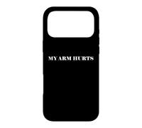 Simple Funny Gym Workout Quote My Arm Hurts Coque pour iPhone 17 Pro Max