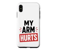 Simple Funny Gym Workout Quote My Arm Hurts Coque pour iPhone XS Max