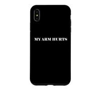 Simple Funny Gym Workout Quote My Arm Hurts Coque pour iPhone XS Max