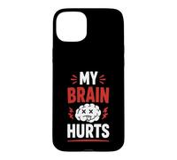 Simple Funny Gym Workout Quote My Brain Hurts Coque pour iPhone 15 Plus