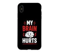 Simple Funny Gym Workout Quote My Brain Hurts Coque pour iPhone XS Max