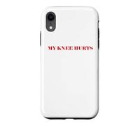Simple Funny Gym Workout Quote My Knee Hurts Coque pour iPhone XR