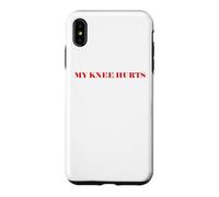 Simple Funny Gym Workout Quote My Knee Hurts Coque pour iPhone XS Max