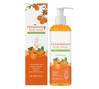 Simple Gel lavant savon de kaki pour les odeurs, gel douche kaki, savon odorant pour le corps, huile d'extrait de kaki, gel douche naturel pour femme, soin des paupières 120 ml (orange, taille unique)