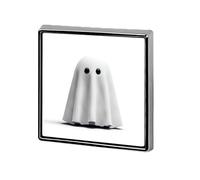 Simple Ghost White Sheet Unisexe Broches & Épingles Carré Léger Revers Badge Bijoux pour Vêtements Châle Chapeau