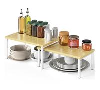 Simple Houseware Étagère de comptoir extensible, chêne