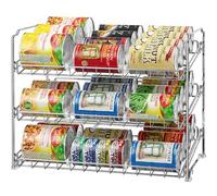 Simple Houseware Organiseur de canettes empilables Chromé