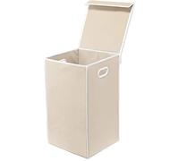 Simple Houseware Panier à Linge Pliable avec Couvercle, Beige