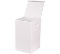 Simple Houseware Panier à linge pliable avec couvercle, blanc