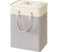 Simple Houseware Panier à Linge Pliable rectangulaire en Coton térylène Gris