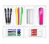 Simple Houseware Paquet de 6 organisateurs de tiroirs en Plastique Transparent, 3,25 x 6,12