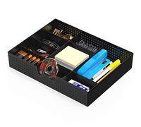 Simple Houseware Plateau Organisateur de tiroir avec 9 Compartiments réglables, Noir