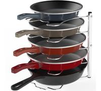 Simple Houseware Support de rangement pour casseroles et poêles de garde-manger, chromé