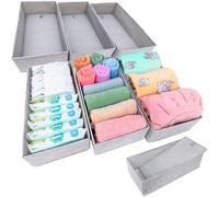 SIMPLE JOY® HEMNES lot de 6 boîtes de rangement pour commode Ikea Hemnes double, originales, sur mesure, fond stable, système d'organisation pour tiroirs, vêtements pour enfants, chaussettes