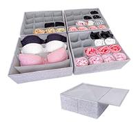 Simple Joy PAX 75 Lot de 4 boîtes de rangement pour placard d'Ikea avec base stable, système d'organisation de tiroirs pour ranger vos chaussettes, soutiens-gorge, sous-vêtements