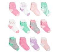 Simple Joys by Carter's 12-Pack Crew Infant-and-Toddler-Socks, Rose/Violet/Vert Menthe, 0-3 Mois (Lot de 12) Bébé Fille