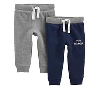 Simple Joys by Carter's 2-Pack Athletic Knit Jogger Pants Pantalons, Charbon/Bleu Marine, 24 Mois (Lot de 2) Bébé garçon