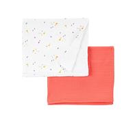 Simple Joys by Carter's 2-Pack Cotton Gauze Blanket Couverture, Blanc Canards/Orange, Taille Unique Mixte bébé