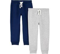 Simple Joys by Carter's 2-Pack Pull on Fleece Pants, Bleu Marine/Gris Chiné, 2 Ans (Lot de 2) Garçon